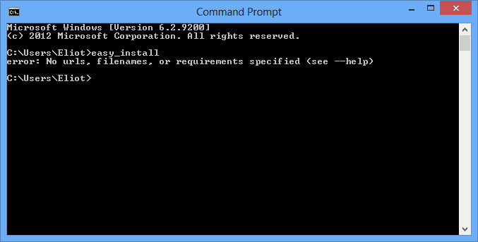 Run easy_install in command prompt