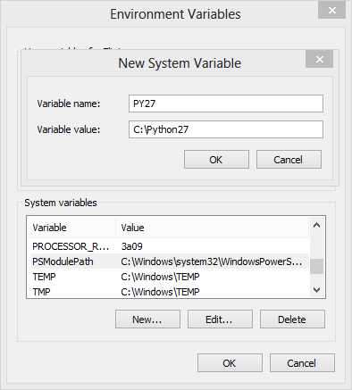 Add new environment variable