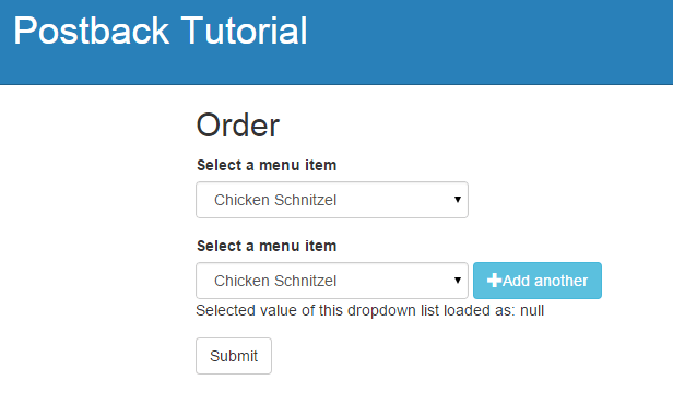 The current dropdown has the same value as the previous.